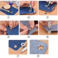 thumbnail image 5 of 100 Uds. Juegos de ojales Kit de ojales de 14mm herramientas para ojales Kit de ojales con ojales de metal con herramientas para ojales para reparación de tiendas de lona de lona plateadas, 5 of 5