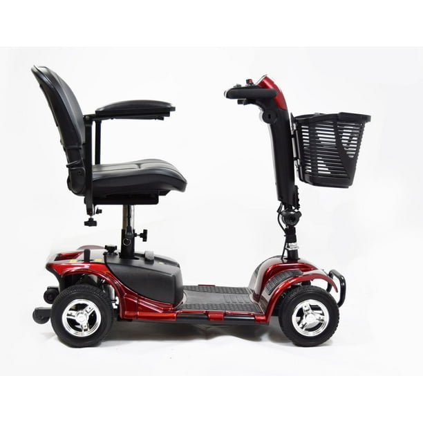 Equate Mobility 4Wheel Motorized Power Scooter, Red