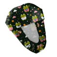 thumbnail image 5 of Voska Women's Ponytail Scrub Hat Animal Print Cotton Adjustable Work Cap Salon Restaurant Nursing Daily Full Coverage Headwrap Navy one size, 5 of 6