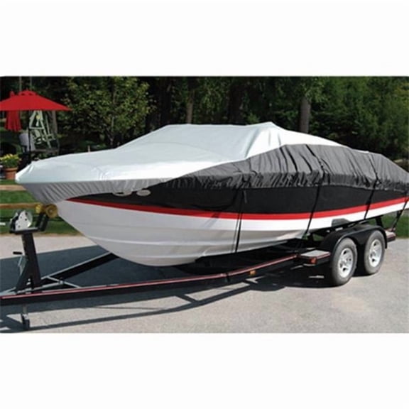 Boatguard Silver Reflective Polyester Eclipse Boat Cover for 12-14 ft. x 75 in. Aluminum Fishing Boat