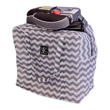 J.L. Childress Booster Car Seat Travel Bag for Backless Booster Seats, Grey. One. Zipper closure
