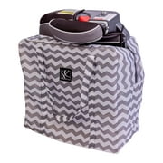 J.L. Childress Booster Go-Go Travel Bag for Backless Booster Seats and Baby Seats, Grey Chevron