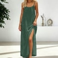 thumbnail image 7 of Women's Strapless Coat Backless Loose Loungewear Vacation Casual Dress Dark Green XXL, 7 of 7