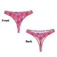 thumbnail image 3 of Fotbe Strawberry Floral Tanga Sin Costuras para Mujer con Estampado – Panties Invisibles, Transpirables y Cómodos para Uso Diario-X-Small, 3 of 6