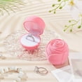 thumbnail image 4 of 2pcs Pearl Pink Velvet Rose Ring Box Romantic Flower Engagement Ring Box for Proposal Ring Ceremony Wedding Anniversary Valentine's Day Gift Girls Jewelry Box for diy, 4 of 9