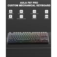 thumbnail image 4 of Restored AULA F87 Pro Wireless Mechanical Keyboard,Tri-Mode BT5.0/2.4GHz/USB-C Hot Swappable Custom Keyboard,Pre-lubed Switches,Side Printed PBT Keycaps,75% TKL RGB Backlit Gaming Keyboards, 4 of 8