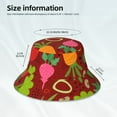 thumbnail image 6 of Bingfone Cartoon Vegetables Bucket Hat For Men Women,Packable Reversible Printed Sun Hats,Fisherman Outdoor Travel Hiking Beach Caps, 6 of 9