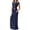 Navy Blue, variant on Mengpipi Women's Maxi Dresses Short Sleeve Long Casual Dresses Loose Plain with Pockets, Navy Blue-L(US 12-14)