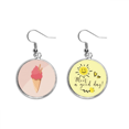thumbnail image 1 of Galletas de Helado cono de huevo rojo Pendiente Sol Flor Pendiente Joyas Moda Unbranded M, 1 of 3