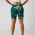 thumbnail image 4 of Pantalones cortos de yoga para mujer Tie Dye sin costuras elásticos para mujer levantamiento de glúteos de cintura alta pantalones cortos de yoga para deportes correr fitness, 4 of 6