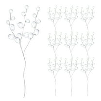 NIAIZEK 25 Pcs Artificial Acrylic Flower Picks with White Beads for Wedding Decor and Home Decoration