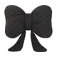 thumbnail image 2 of Cojín decorativo con lazo de lunares | Cojín decorativo para sofá y cama | Suave felpa, 38 x 30 cm, rosa, negro y gris | Decoración acogedora para el hogar, regalo, 2 of 6