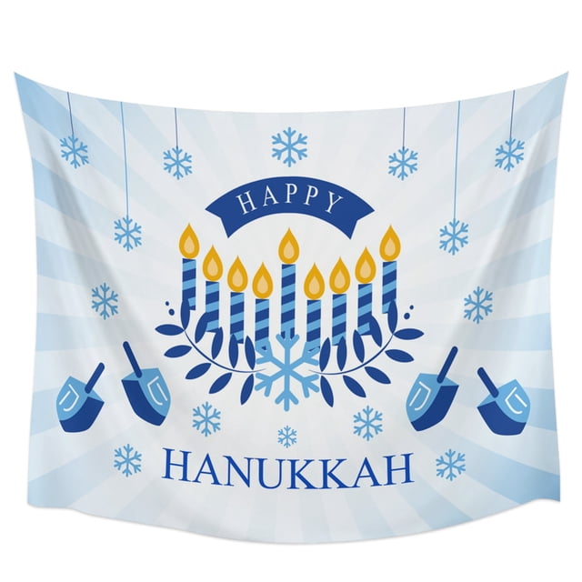 Tapiz Colgante De Pared De Poliéster, Decoración Del Hogar De Hanukkah, Tapiz Impreso Único Para El Hogar Para Dormitorio, Sala De Estar, Regalo De Fiesta Cateissary HA027037-05