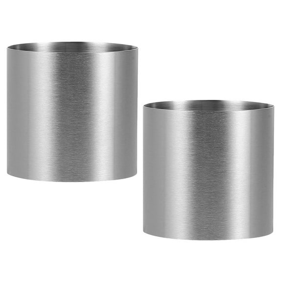 2 Pcs Muffin Ring Tart Pie Tins Tartar Cake Decorating Kit Silver