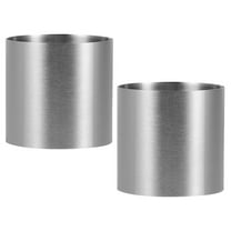 2 Pcs Muffin Ring Tart Pie Tins Tartar Cake Decorating Kit Silver