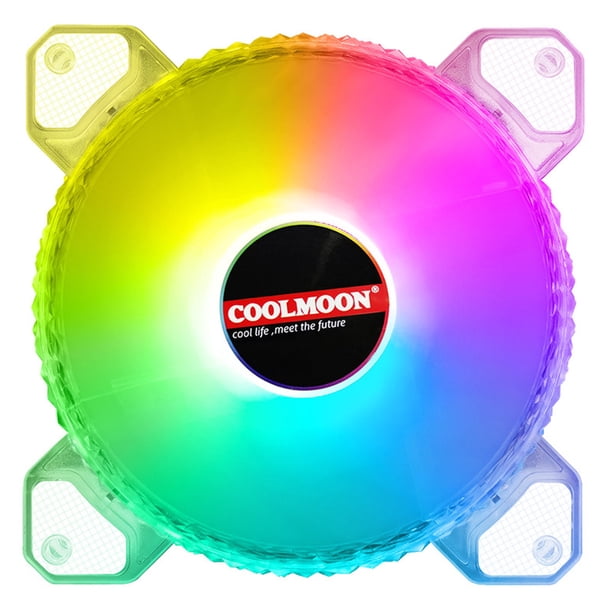 Ventilador Ventilador COOLMOON 12cm 4Pin 12V Ventilador de refrigeración Chasis de escritorio CPU PWM ARGB AURA Cooler