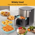 thumbnail image 4 of ZIVACATE Silicone Air Fryer Liners 3 Pack Foldable Square Silicone Pot Basket Bowl Liner Baking Tray Air Fryer Inserts Accessories Reusable 8 Inch,Blue, 4 of 7