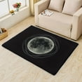 thumbnail image 2 of Moon Rugs for Living Room Bedroom Entryway - Aesthetic Rug 2x3 - Black Carpet for Home Decor - Washable Non Slip Patterned Indoor Small Area Rug - Soft & Low Pile (ZJ&393), 2 of 7