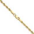 thumbnail image 3 of Auriga Fine Jewelry 14K Yellow Gold 2.5 mm Semi-Solid Rope Chain Necklace for Women 22", 3 of 7