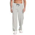 thumbnail image 4 of Men's Casual Sports Loose Leggings, Long Panel Fitness Running Training Pants for Gym, Yoga and Workout Sessions,Light Gray,2XL, 4 of 6