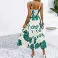 thumbnail image 4 of Women's Floral Ruched Mesh Bodycon Maxi Dress Cowl Neck Long Cami Dress, 4 of 7