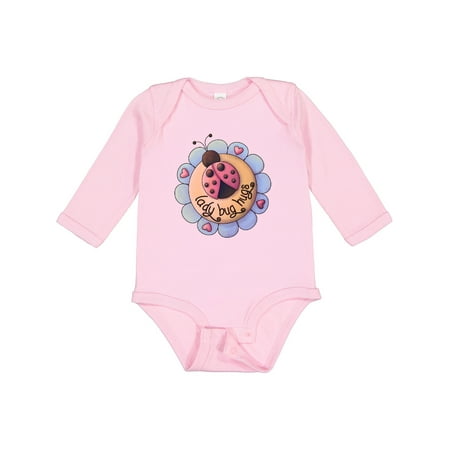 

Inktastic Ladybug Hugs with Flower Boys Long Sleeve Baby Bodysuit