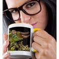 thumbnail image 2 of 3dRose, Mount Kenya Jacksons Chameleon lizard, Kenya - NA02 DNO0955 - David Northcott, 11oz Two-Tone Yellow Mug, 2 of 7