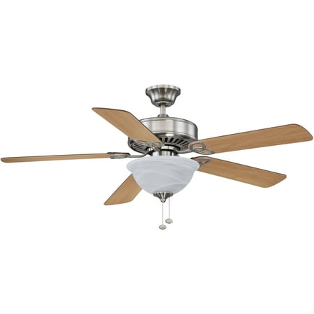 Litex Industries Boudreaux 52 Dual Mount Ceiling Fan Brushed