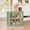16.7"-Green, variant on HLR Large Bread Box, Wood 2-layer Bread Box Storage for Kitchen Counter, with Bar Pattern Windows, White
