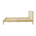 thumbnail image 4 of Walker Edison Solid Wood Rattan Headboard Queen Bedframe - Natural, 4 of 16