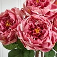 thumbnail image 3 of Nearly Natural Fancy Rose Artificial Flower Arrangement with Cylinder Vase, Pink, 3 of 4