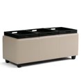 thumbnail image 2 of WyndenHall Franklin Extra Large Rectangular Storage Ottoman with 3 Serving Trays, 2 of 7