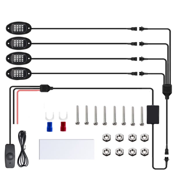 Luz de roca LED RGB Speravity con control remoto 150 grados a prueba de polvo 4 luces