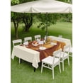 thumbnail image 4 of Outdoor Tablecloth with Umbrella Hole for Patio/Picnic/Party/Camping, Brown Dinosaurs Waterproof Table Cloth Rectangle Table Cover Washable, Funny Animals Modern Art (54"x 80"), 4 of 8