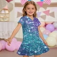 thumbnail image 2 of Girls Polo Dress with Pockets, Short Sleeve Collared Stretchy Ruffled Placket School Uniform Shirt Dress, 2 of 5