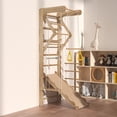 thumbnail image 5 of 6 in 1 Jungle Gym for Toddlers, SHINPT Indoor Climbing Toy for Kids, Baby Jungle Gym Indoor with Swing, Slide, Ladder, and Climbing Wall, Kids Wooden Play Gym, Toddler Playground for Best Gift, 5 of 6