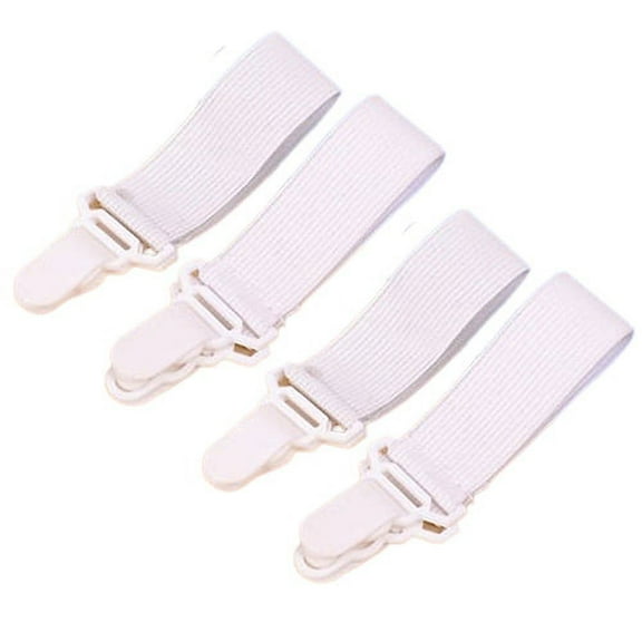 Farfi 4Pcs/Set Bed Sheet Mattress Blankets Elastic Grippers Fasteners Clip Holder