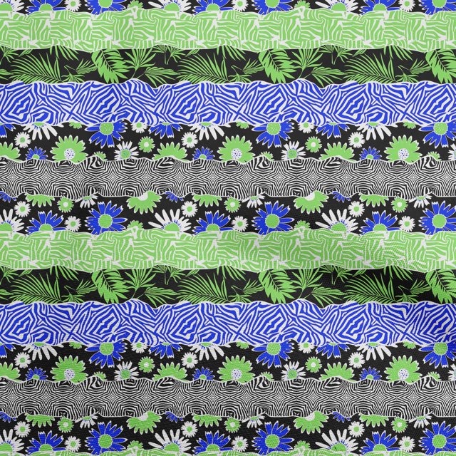 oneOone Rayon Black Fabric Floral Craft Projects Decor Fabric Printed By The Yard 56 Inch Wide