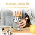 thumbnail image 5 of 304 Stainless Steel Triple Lid Manual Citrus Juicer with 480ml Jar Adjustable for Home Gym and Travel, 5 of 8