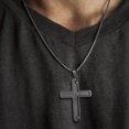 thumbnail image 4 of Jewmon Black Cross Necklace for Men Crucifix Bilbel Prayer Pendant Chain Christian Jewelry Christmas Birthday Gifts for Boyfriend Husband Brother, 4 of 7