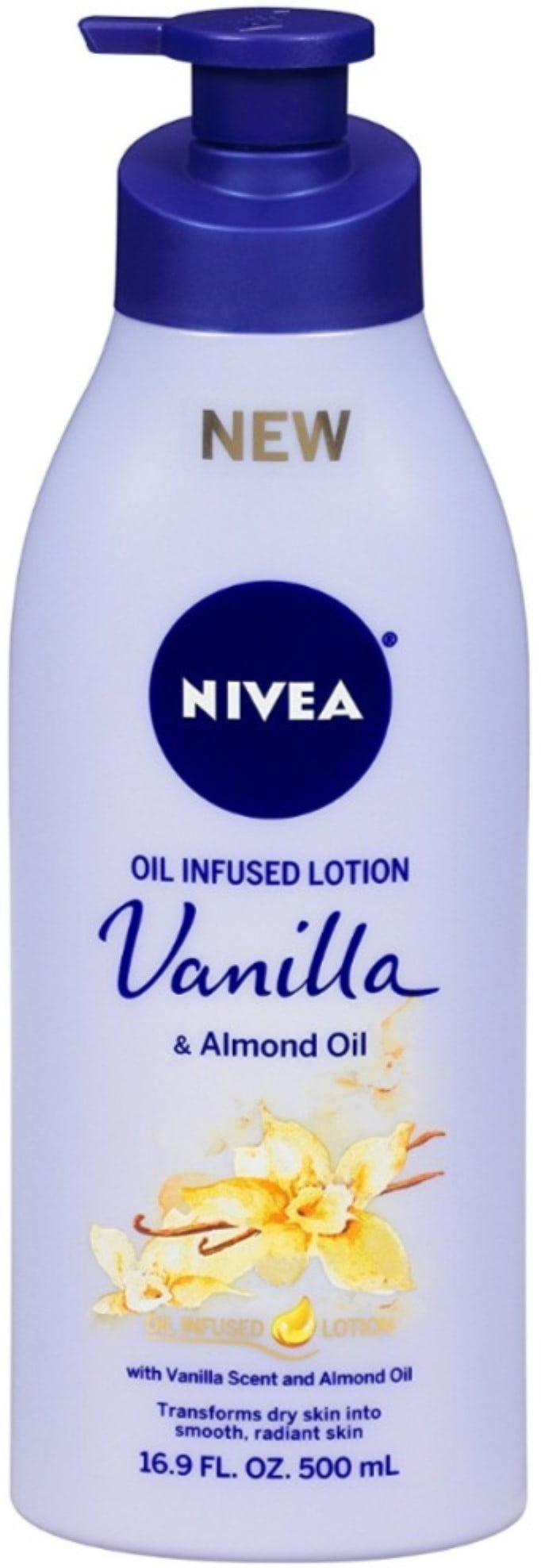 NIVEA Oil Infused Body Lotion, Vanilla and Almond Oil 16.9 oz (Pack of 2)