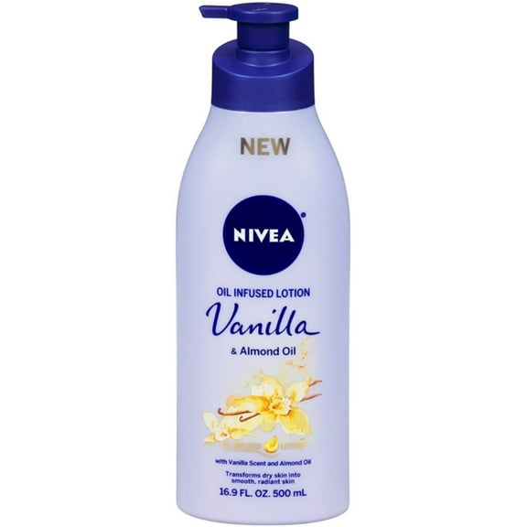 NIVEA Oil Infused Body Lotion, Vanilla and Almond Oil 16.9 oz (Pack of 6)