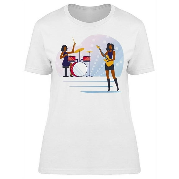 Gilrs Performing Music T-Shirt Women -Image by Shutterstock, Female 3X-Large