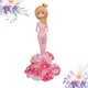 thumbnail image 3 of KAKOWELY Decoración creativa para tarta de cumpleaños de niña, adorable corona de muñeca de resina, artesanía para tarta, fiesta, hogar (rosa), 3 of 5