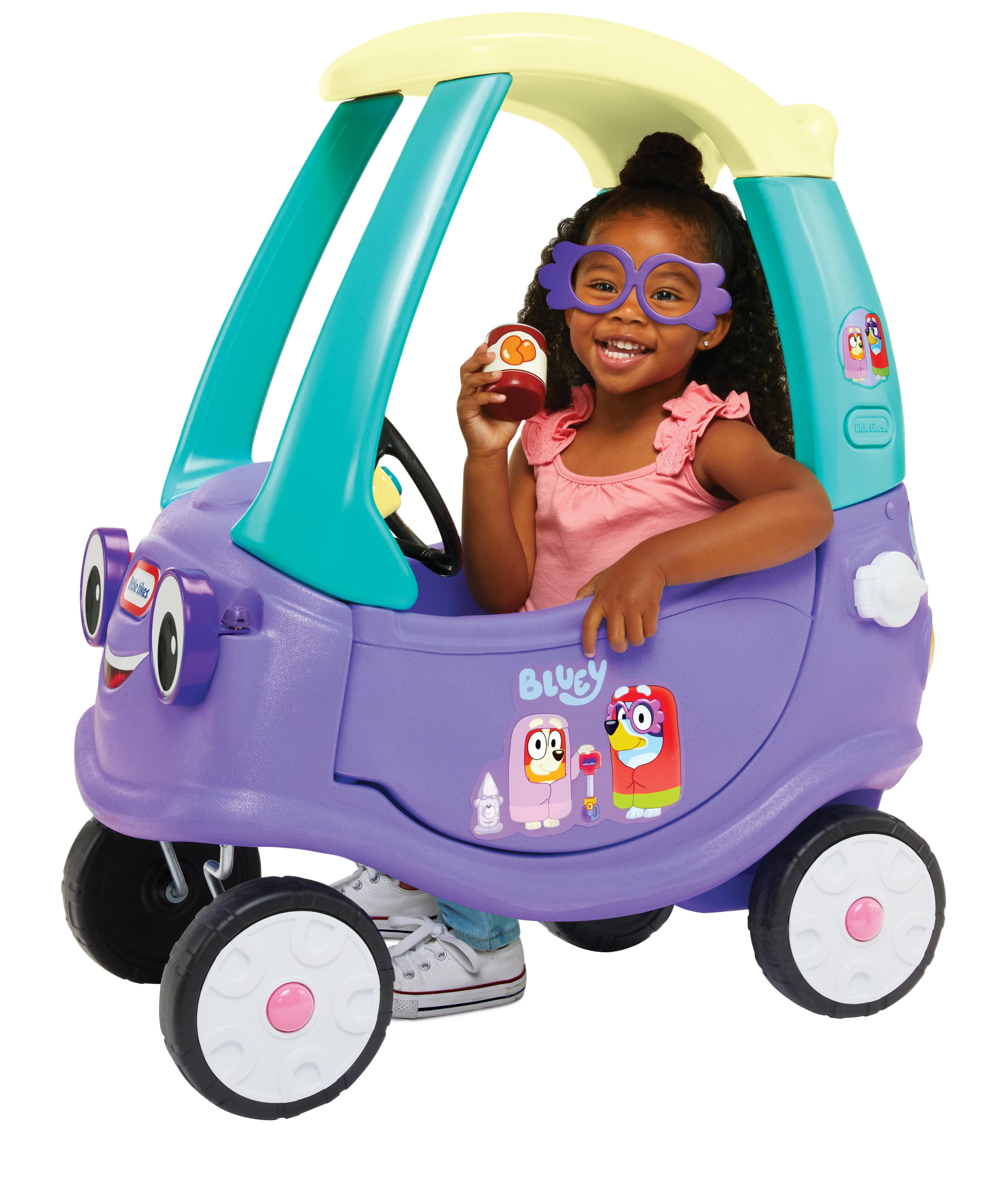 Little Tikes Bluey Grannies Car Coupe with 2 Accessories, Bluey FoottoFloor Rideon, Kids Ages 15  (图2) Little Tikes Bluey Grannies Car Coupe with 2 Accessories, Bluey FoottoFloor Rideon, Kids Ages 15  (图2)