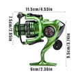 thumbnail image 3 of Carrete de pesca de Metal Resistente ANGGREK Ligero antioxidante para pesca en mar y agua dulce, 3 of 8
