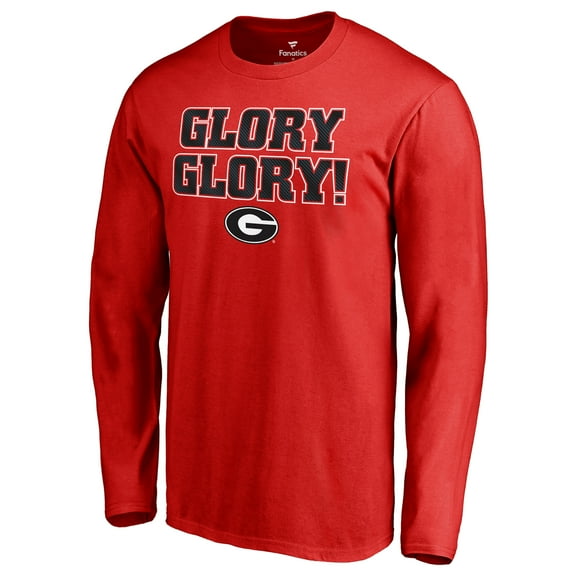 Men's Red Georgia Bulldogs Hometown Collection Glory Glory Long Sleeve T-Shirt