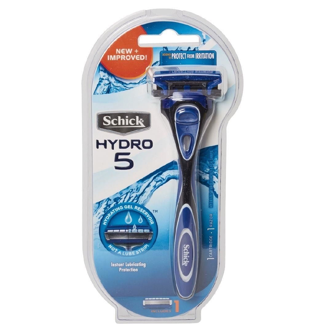 Schick Hydro 5 Razor, 5 Blade Shaver, Hydrating Gel Reservoir