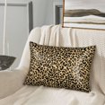 thumbnail image 3 of Bingfone Leopard Print Print Satin Pillowcase for Hair - Standard Size with Zipper Silky & Soft Pillow Covers,20x30 inches, 3 of 8