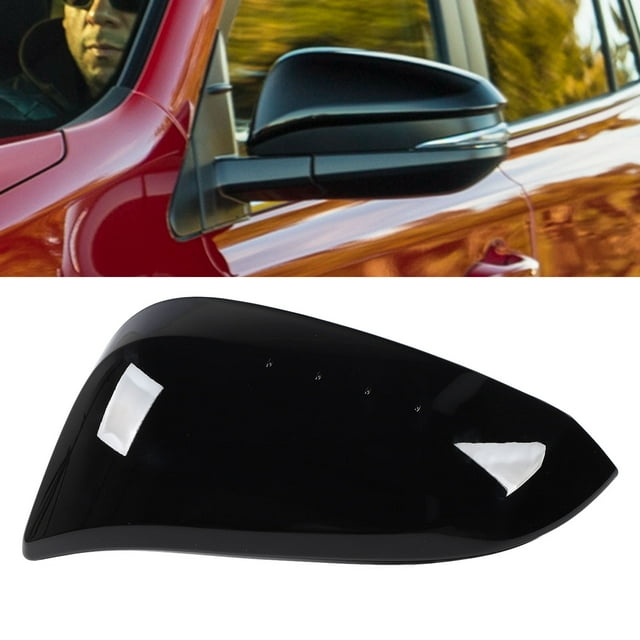 Couvercle de Rétroviseur Latéral, Capuchon de Rétroviseur Latéral de Voiture en ABS Noir Résistant aux Intempéries